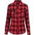 Urban Classics Geruit flanellen overhemd met omgeslagen manchet dames/dames (Zwart/Rood)
