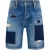 We Fashion 5-pocket Mid Waist Dark Blue
