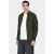 ONLY & SONS slim casual overhemd met linnen donkergroen