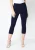 M&CO Crop-stretchbroek voor dames in marineblauw