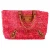 Balenciaga geweven mandtas in roze raffia