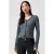QS – female – Smal shirtjasje met kanten rand bij de hals