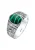 KUZZOI Ring  groen / zilver
