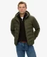 Hybride Gebreide jas met Capuchon Khaki
