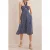 Boden Halterneck Cut Out Midi Dress Prussian Blue, Tranquil Geo