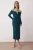 TRENDYOLMİLLA Dames Groen Effen Maxi Driekwart mouw Stijlvol/Avond Bodycon Jurken