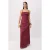 TRENDYOLMİLLA Dames Bordeaux Effen Maxi Mouwloos A-lijn Jurken