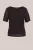 WE Fashion – Dames T-shirt van kant – Regular fit – Donkerbruin –
