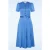Magnolia Essenza Satin midi jurk in azuur