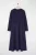 Curve damesjurk in marineblauw, plat model, midi-lengte, casual/casual, A-lijn, plus size.