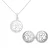 Orphelia ‘Blair’ Dames 925 Zilveren Set: Ketting-Hanger + Oorbellen – Zilver SET-7089