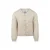 Koko Noko rechtvallend gebreid vest met kabels en wol – beige