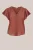 WE Fashion – Dames regular fit blouse – Curve – Regular fit – Terra Cotta – Katoen – Plus Size