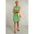 River Woods Green Cotton Sleeveless V-neck Dress Green