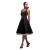 Vrouwelijke strapless jurk met volant en strik Goddiva Contrast Organza