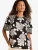 love & roses Blouse  zwart / wit