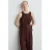 Mango jumpsuit donkerbruin