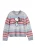 Chinti & Parker Trui ‘Snoopy Ski Fairisle’  lichtblauw / grijs gemêleerd / rood / wit