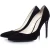Zwarte suède pumps van Balmain.