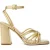 Michael Kors Ashirta Block Heel Sandal In Pale Gold