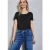 Street One Dames Basic Shirt in effen kleur in Zwart