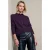 LOLALIZA gebreid vest met wol – aubergine