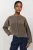Gestructureerde Crew Neck Lange Mouwen Cardigan met Knopen