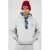 Prohibited oversized hoodie met backprint – grijs