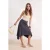TRENDYOLMİLLA Dames Grijs Effen Midi Asymmetrisch Rokken