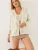 Bianco Lucci Gebreid vest  ecru