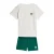 ADIDAS ORIGINALS Set ‘REGULAR WIDE RIB SHORT T-SHIRT’  groen / zwart / wit