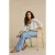 Red Button Colette Elastic Waistband Denim straight leg jeans lichtblauw