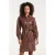 Smashed Lemon Faux leather jurk met tailleceintuur |