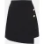 Mini Wrap Rok Met Gouden Knoopdetails