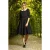 Topvintage Exclusive ~ Wednesday swing jurk in zwart