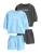 Next Joggingpak  lichtblauw / donkergrijs / wit