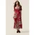 Oltre Patterned Shirtdress Burgundy