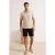 TRENDYOL MAN Heren Beige Effen Kort Regular fit Poloshirts