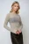 Gestructureerde Crew Neck Glitter Fitted Blouse
