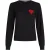 Karl Lagerfeld Hearts Longsleeve Knit Top Black