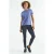 Dames relaxed crew neck T-shirt met zijsplitten