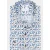 R2 Amsterdam Overhemd extra lange mouw blue beige graphic print cott 132.wsp.xls.002/014