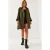 Faux leren trenchcoat met sjaalkraag