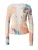 Résumé Shirt ‘Sia’  turquoise / pasteelgeel / donkerlila / oranje