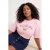 Trendyol Curve Dames Donkerblauw Slogan Kort Oversized Grote maten T-shirts