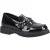 Hush Puppies Lydia Patent Senior Meisjes Zwarte Leren Mocassins