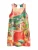 Next Jurk  grasgroen / oranje / pink / lichtrood