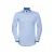 Russell Heren Formeel Overhemd met Contrast Visgraatsteek Getailleerde Lange Mouwen (Lichtblauw/Middenblauw/Bright Navy)