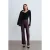 Dames Faux Leather Flared Broek