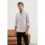 TRENDYOL MAN Jongens Bordeaux Gestreept Lang Slim fit Overhemden